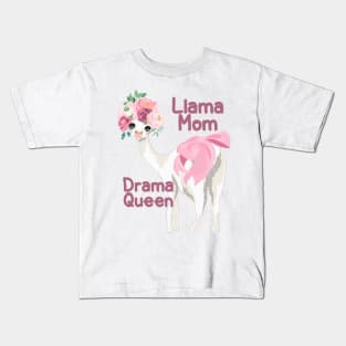 Llama Mom Drama Queen Kids T-Shirt